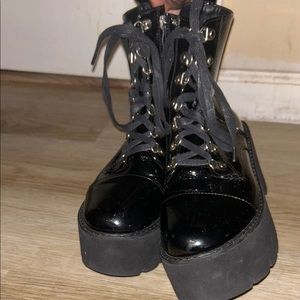 Women's Black Platform Boots